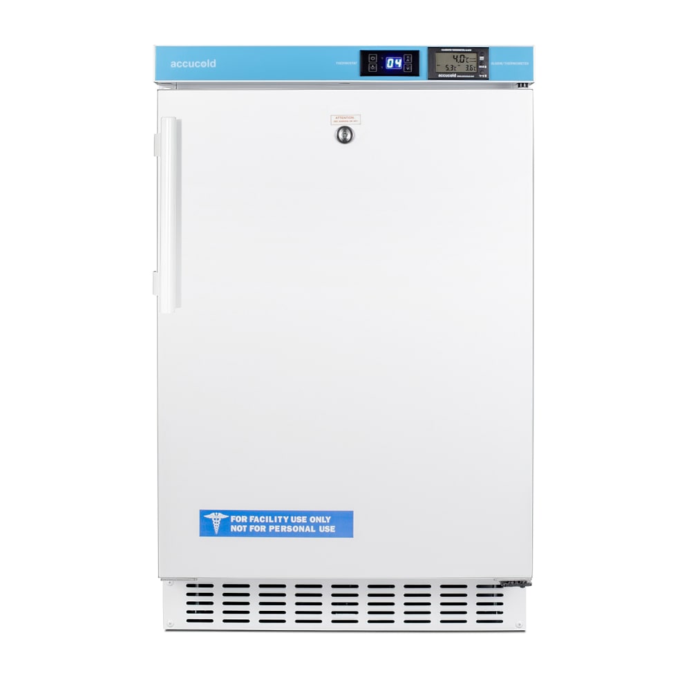 162-ACR45LCAL 19 1/2" One Section Undercounter Pharmaceutical Refrigerator - White, 115v