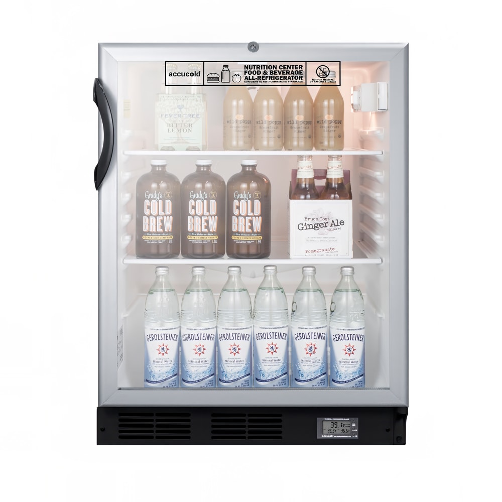 162-SCR600BGLBINZADA 23 5/8" W Undercounter Refrigerator w/ (1) Section & (1) Door, 115v