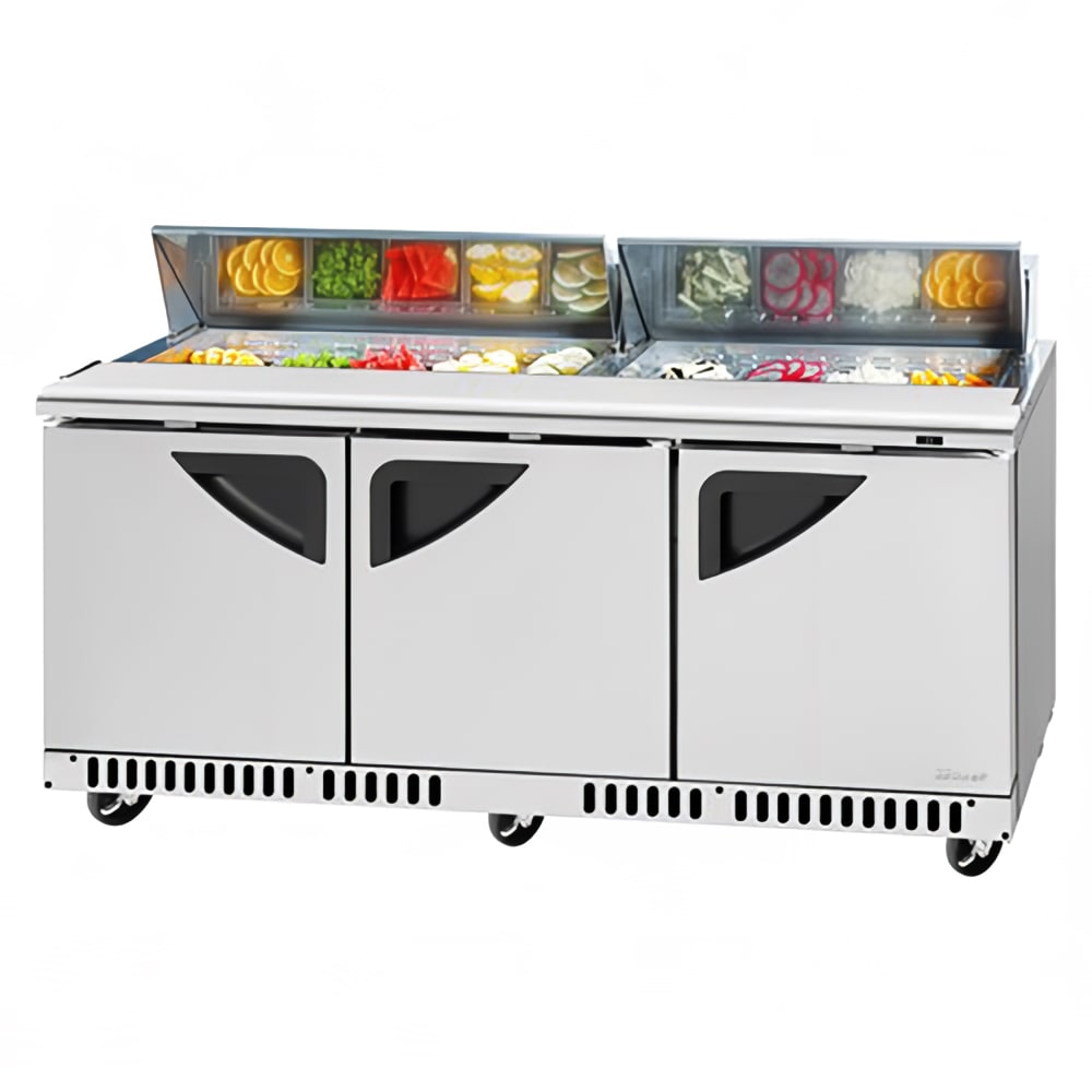 083-TST72SDFBN 72 5/8" Super Deluxe Sandwich/Salad Prep Table w/ Refrigerated Base, 115v