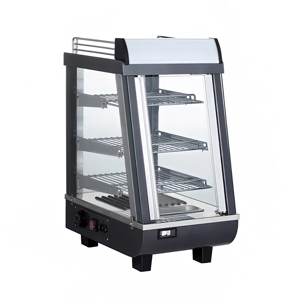 Bakemax BMTSC14 14" Dual Service Countertop Heated Display Case (3
