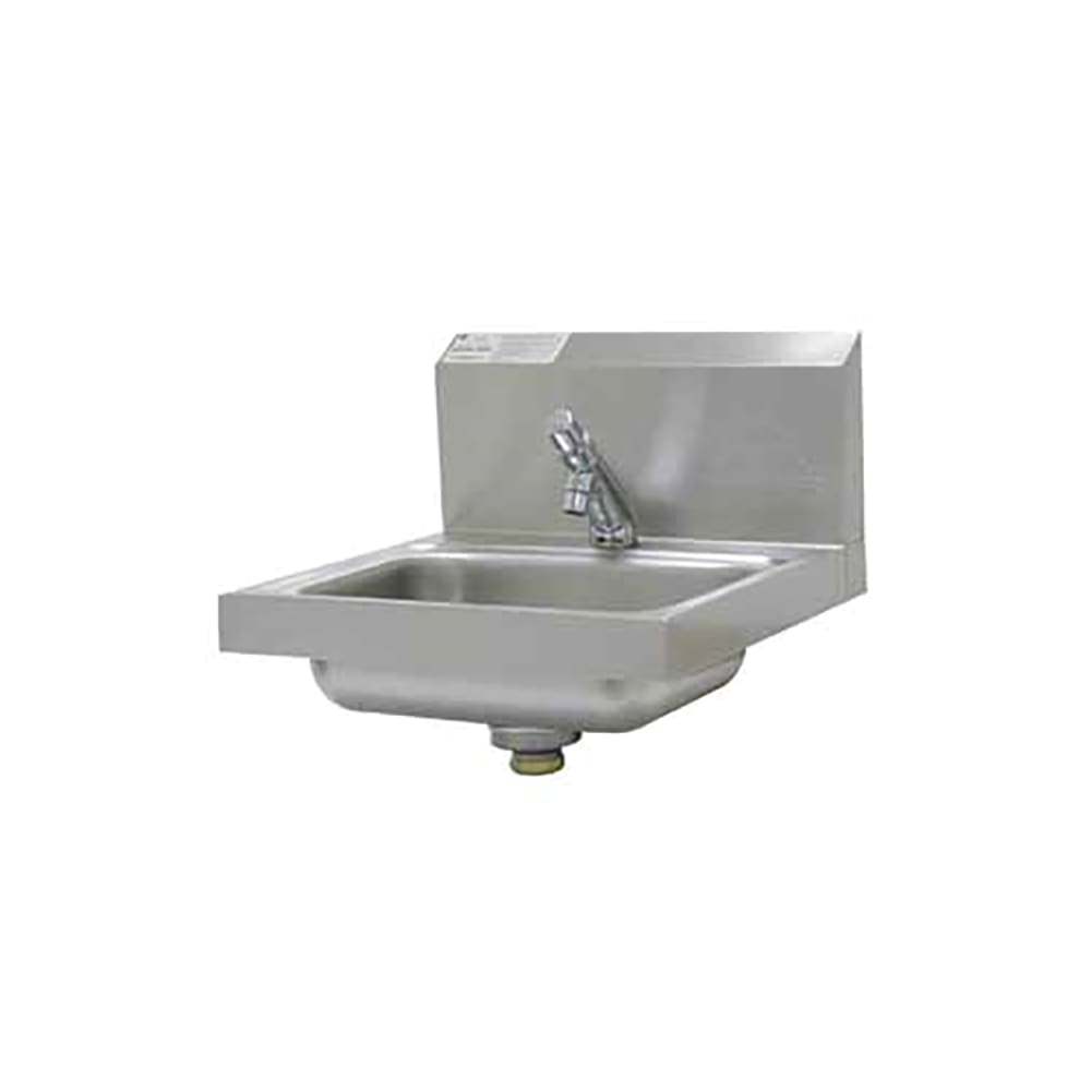 009-7PS72 Wall Mount Commercial Hand Sink w/ 14"L x 10"W x 5"D Bowl, Basket Drain