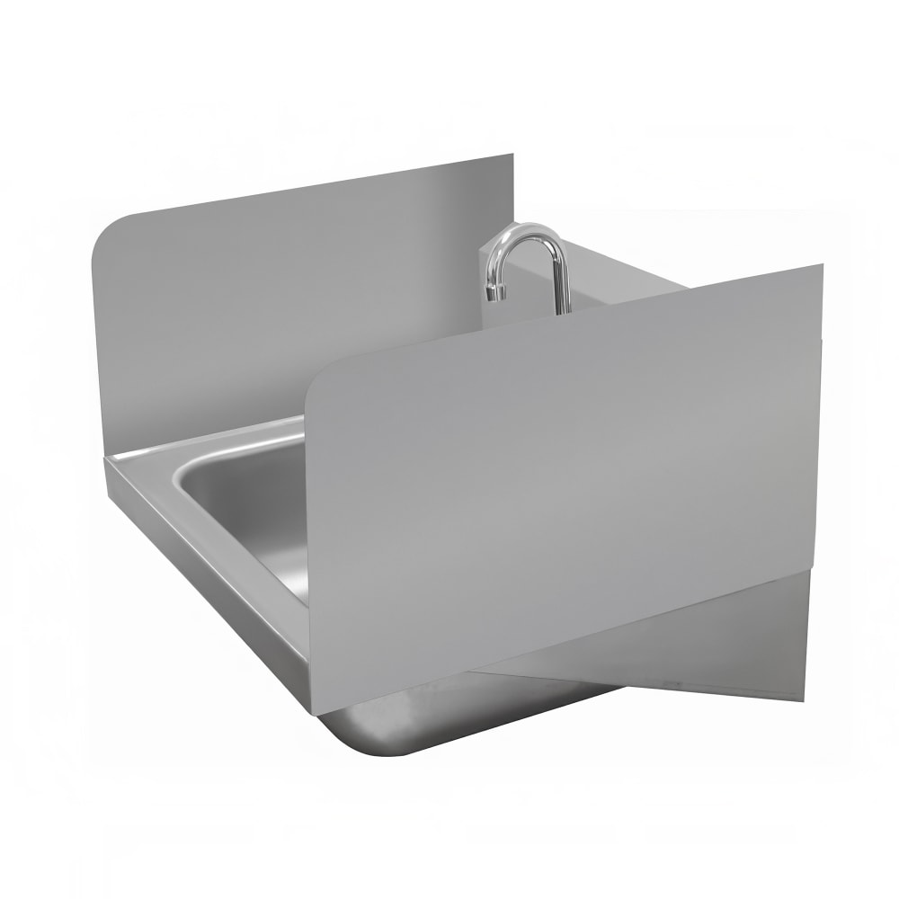 009-7PS15C 12" Tall Side Splash for Hand Sinks - 16" x 20" Bowls, 2 Sides