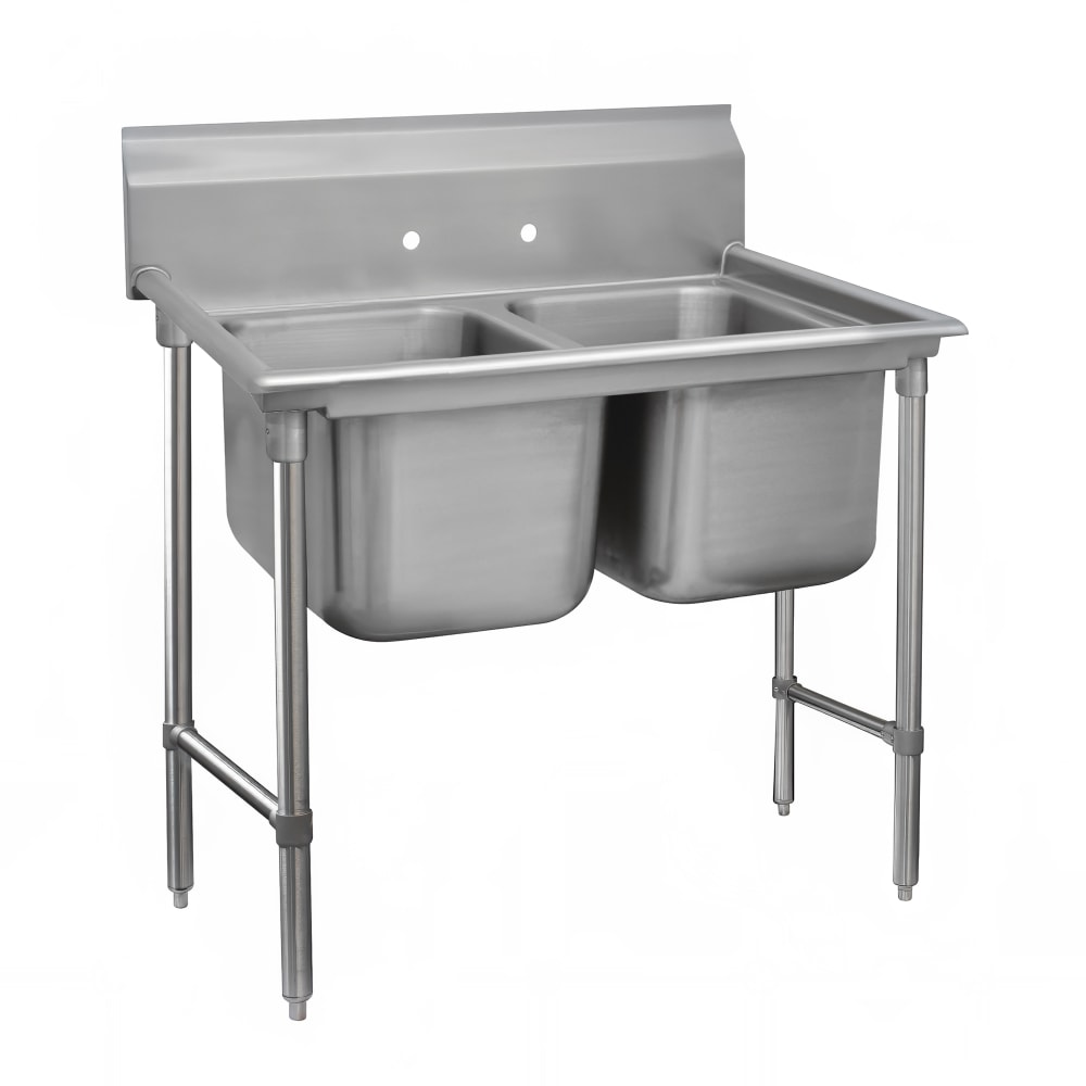 009-938240 54" 2 Compartment Sink w/ 20"L x 28"W Bowl, 12" Deep