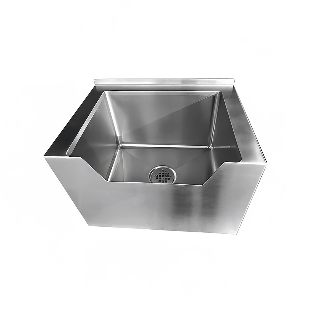 009-9OP48DF Floor Mount Mop Sink w/ 12"D Bowl, Drop Front