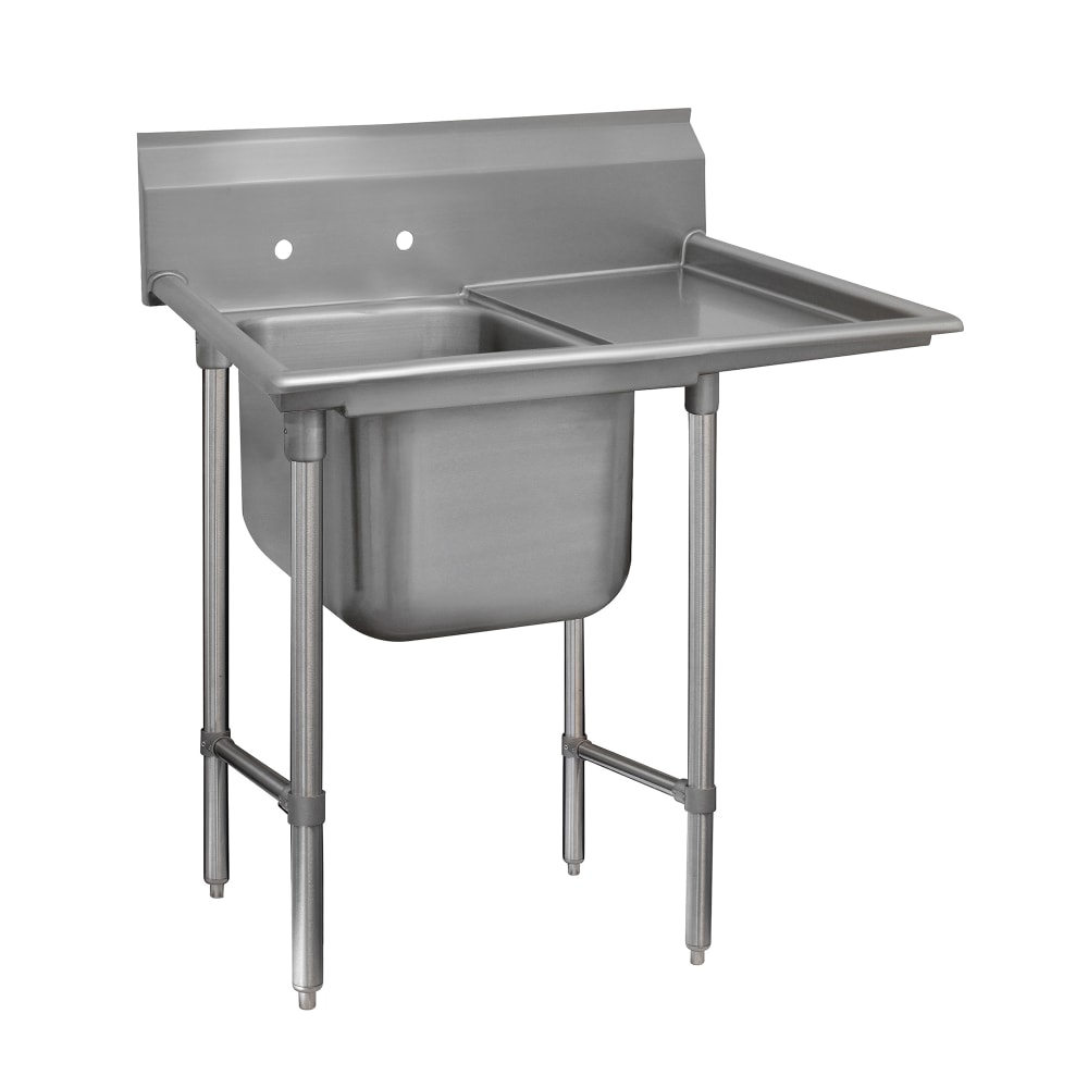 009-9212036R 62" 1 Compartment Sink w/ 20"L x 20"W Bowl, 12" Deep