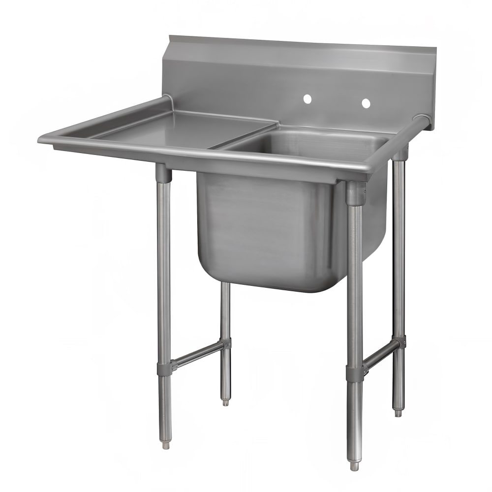 009-9212018L 44" 1 Compartment Sink w/ 20"L x 20"W Bowl, 12" Deep