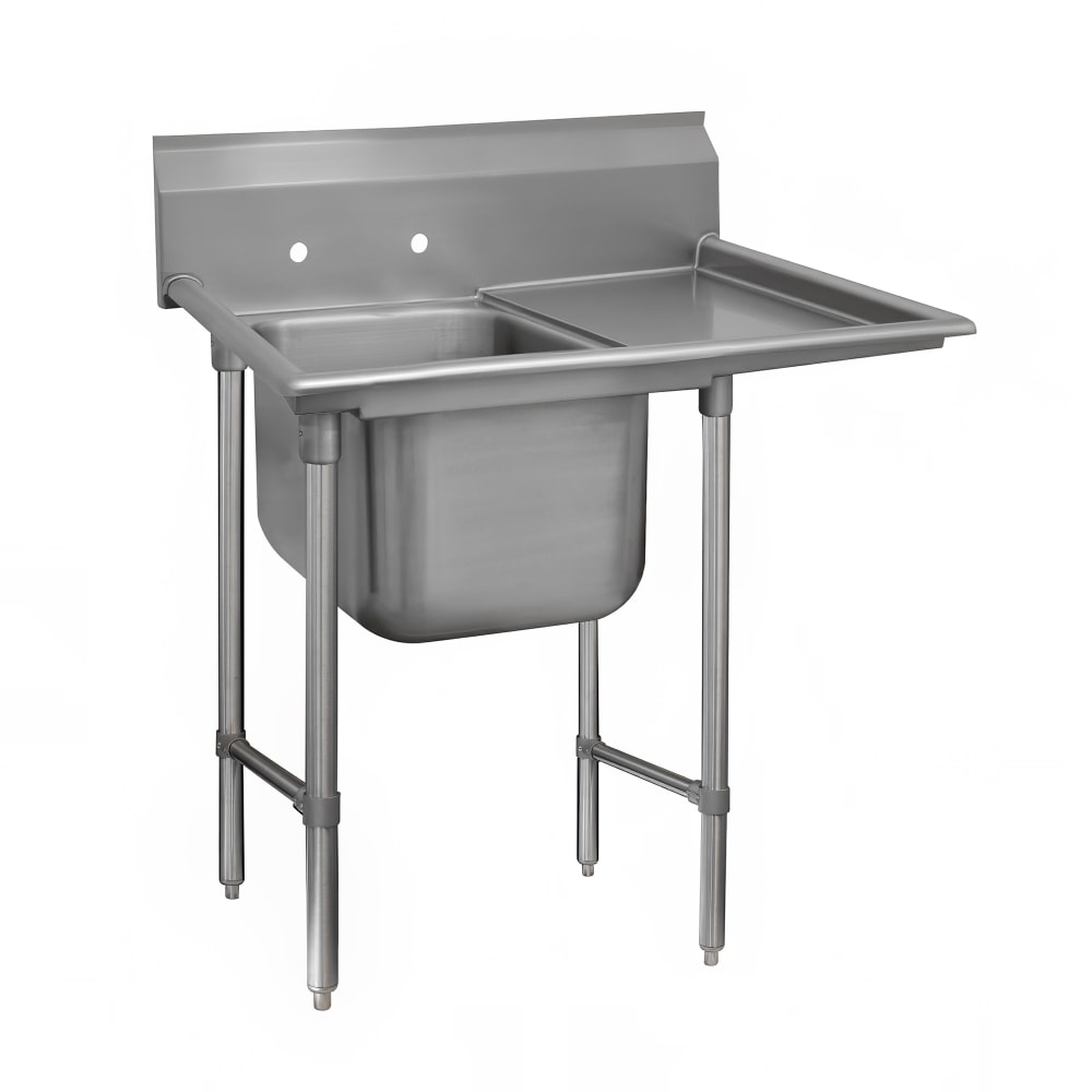 009-9212018RL 58" 1 Compartment Sink w/ 20"L x 20"W Bowl, 12" Deep