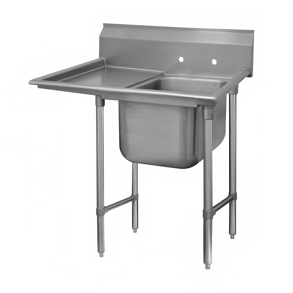 009-9312424L 46" 1 Compartment Sink w/ 16"L x 20"W Bowl, 12" Deep