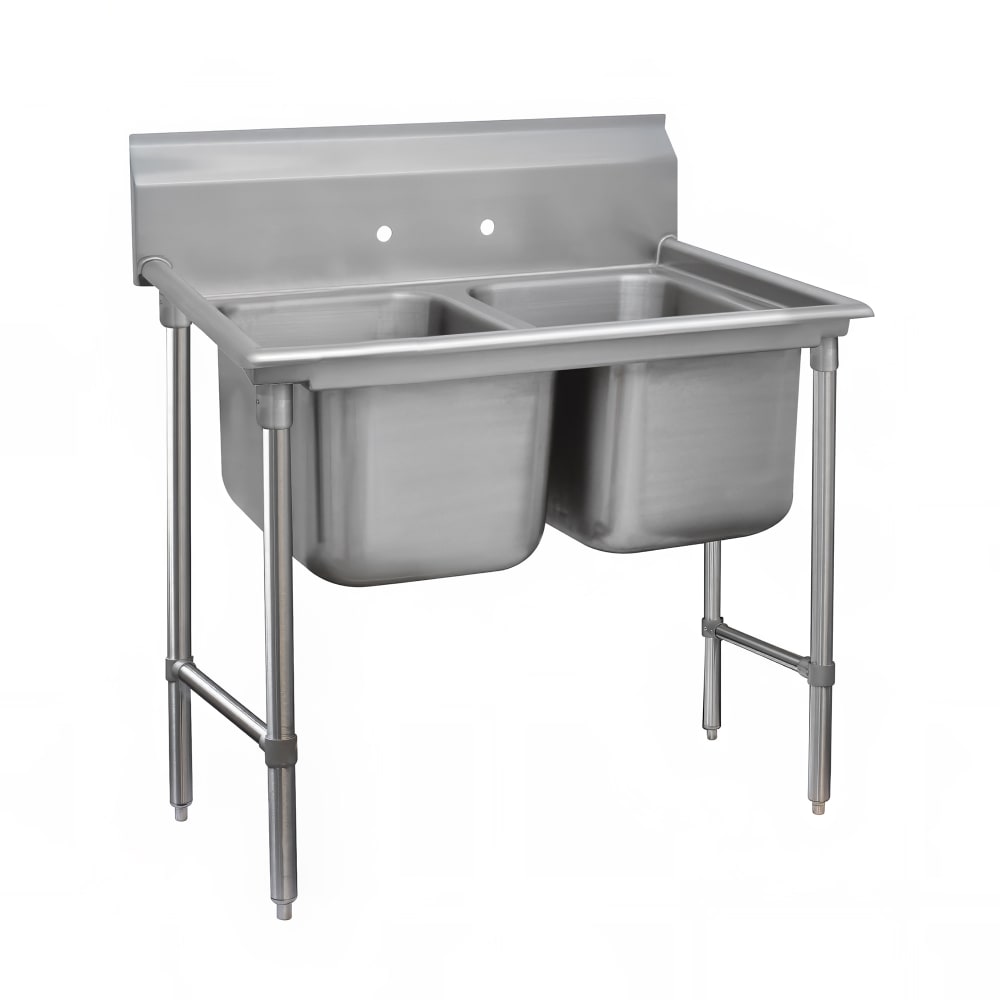 009-944248 62" 2 Compartment Sink w/ 24"L x 24"W Bowl, 14" Deep