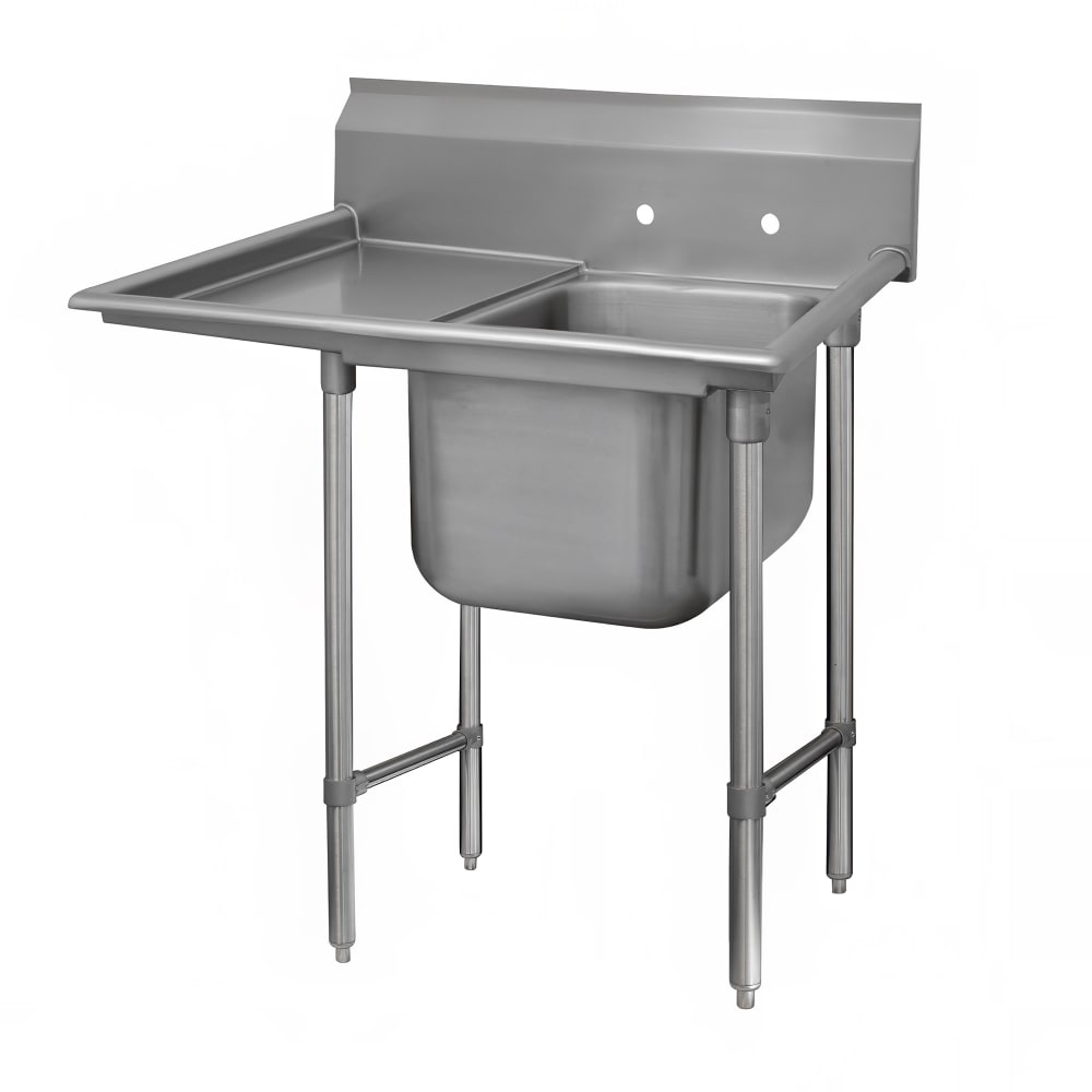 009-93812018L 44" 1 Compartment Sink w/ 20"L x 28"W Bowl, 12" Deep