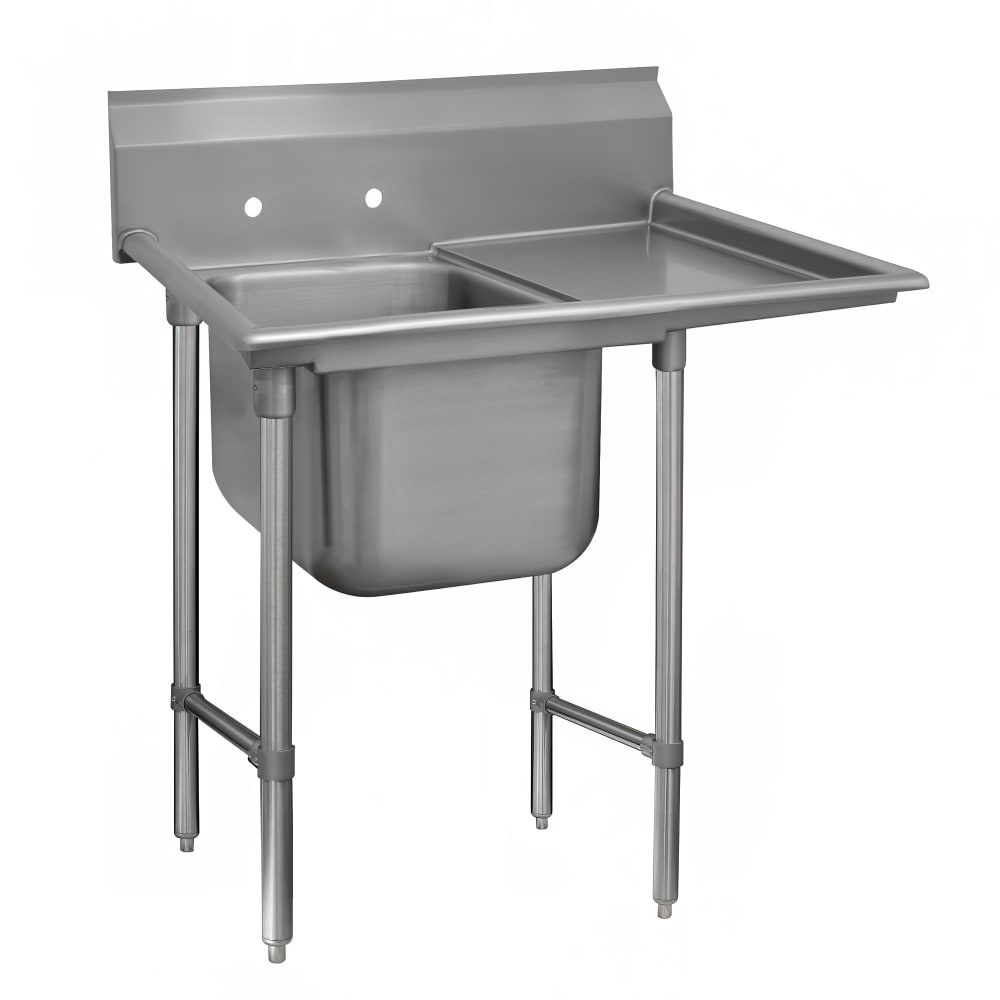009-93212036R 62" 1 Compartment Sink w/ 20"L x 20"W Bowl, 12" Deep