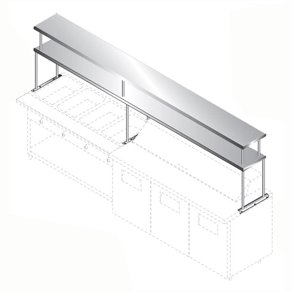 009-CU181082 108" Solid Table Mounted Shelving