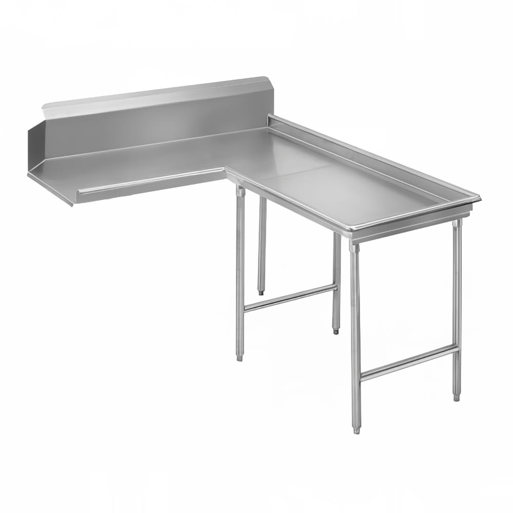 009-DTCG3084R 83" L Shaped Dish Table - Left to Right