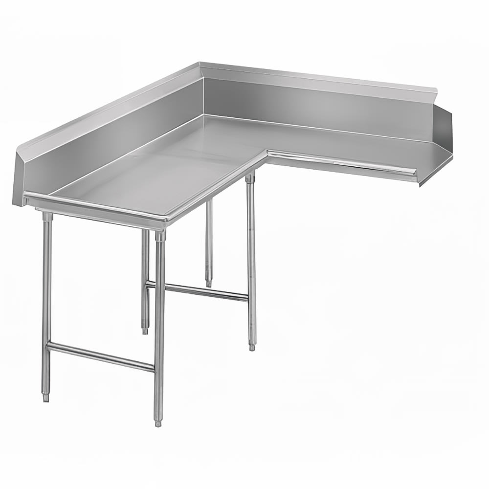 009-DTCK70108L 107" L Shaped Dish Table - Right to Left
