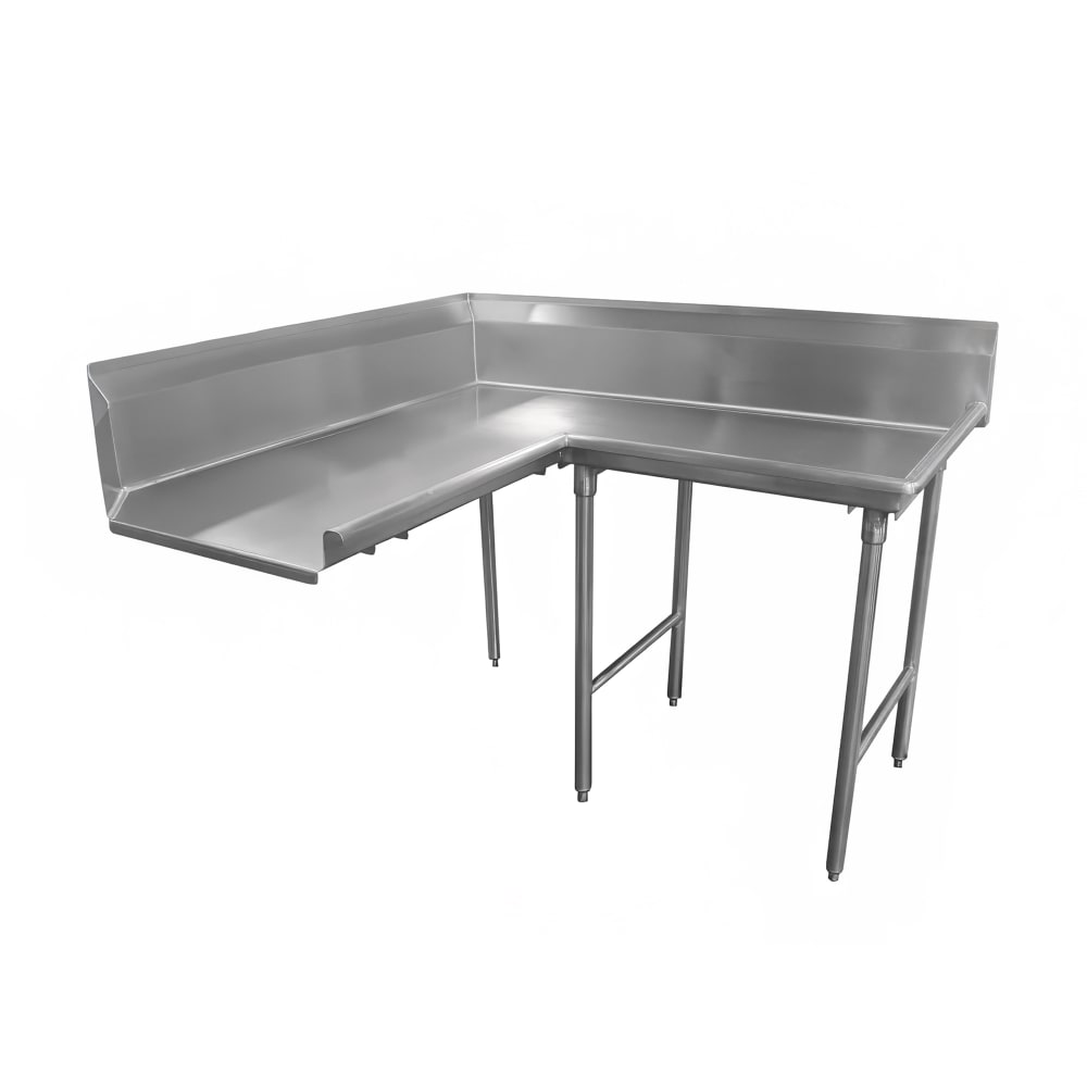 009-DTCK70108R 107" L Shaped Dish Table - Left to Right