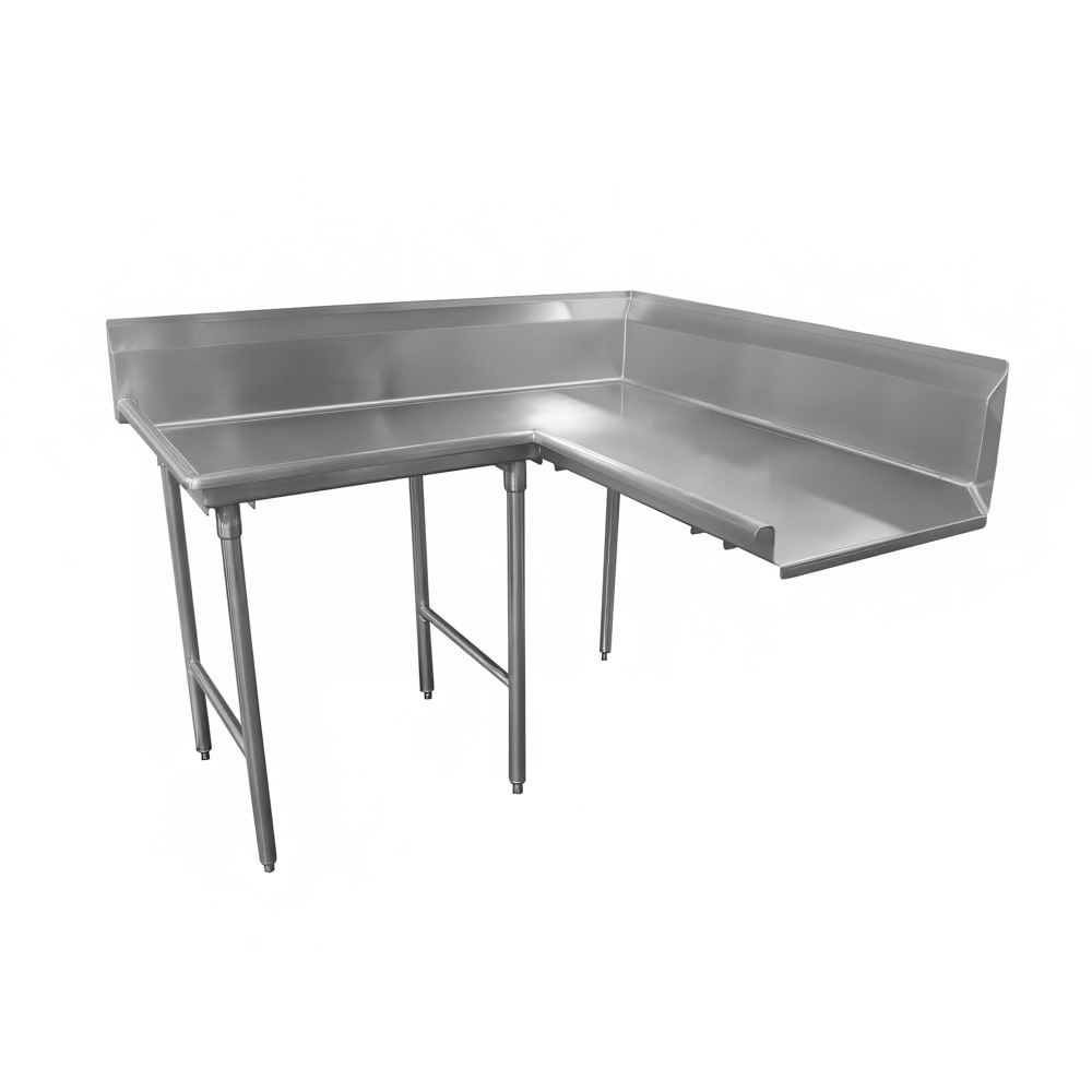 009-DTCK70120L 119" L Shaped Dish Table - Right to Left