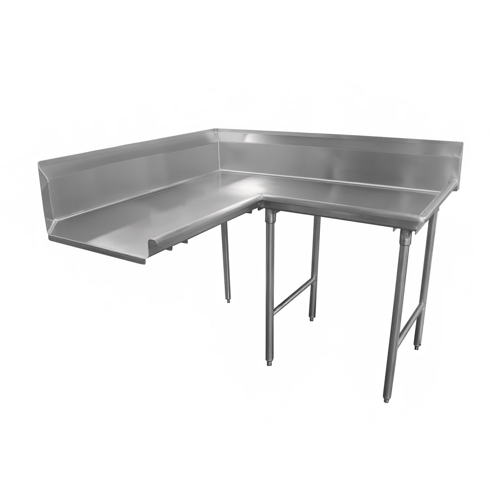 009-DTCK70120R 119" L Shaped Dish Table - Left to Right