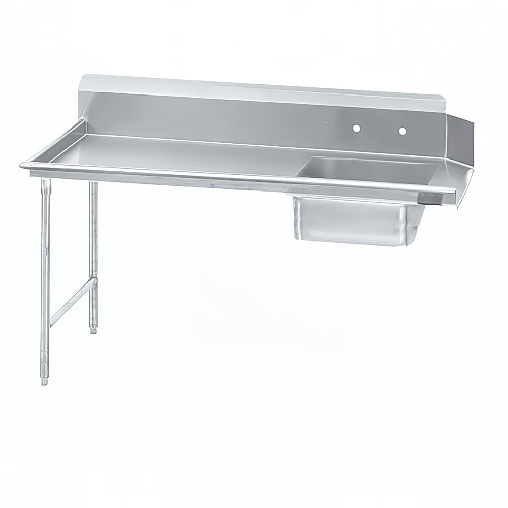 009-DTSS7048LX 47" Straight Dish Table - Left to Right, (1) 20" x 20" x 5" Si...