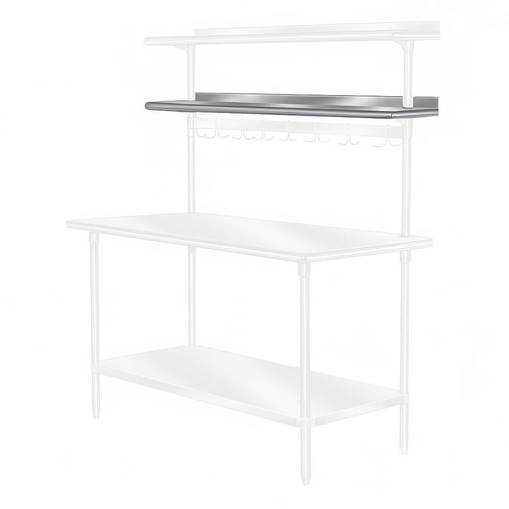 009-PT10R36 36" Table Mount Shelf - 1 Deck, Rear-Mount, 10"L, Stainless
