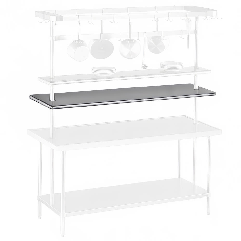 Advance Tabco PT-10-48 48" Table Mount Shelf - 1 Deck, Mid-Mount, 10"L, Stainless