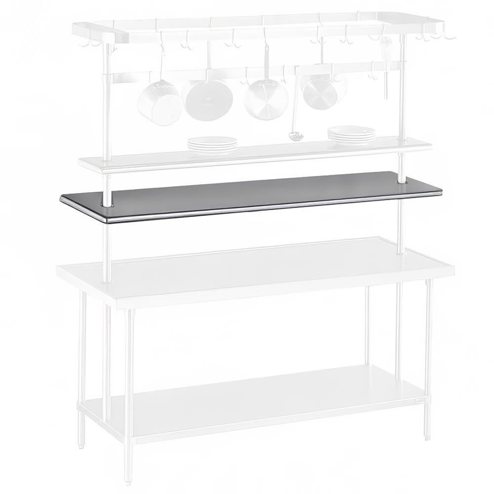 Advance Tabco PT-12-72 72" Table Mount Shelf - 1 Deck, Mid-Mount, 12"L, Stainless