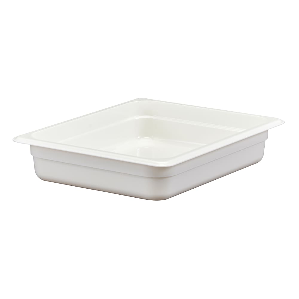 144-22CW148 Camwear Food Pan - Half Size, 2 1/2"D White