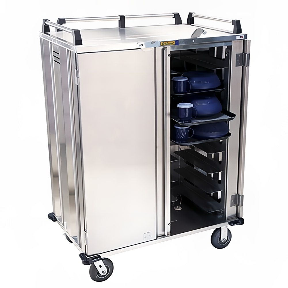 Alluserv ST1D1T6 Ambient Meal Delivery Cart w/ (6) Tray Capacity, Stainless
