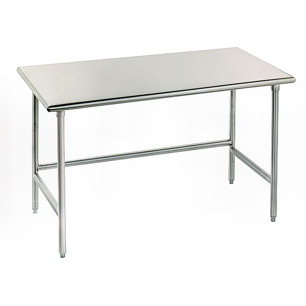 009-TAG306 72" 16 ga Work Table w/ 430 Series Stainless Flat Top