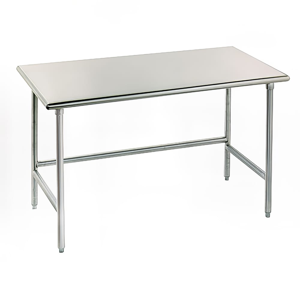 009-TAG3611 132" 16 ga Work Table w/ 430 Series Stainless Flat Top