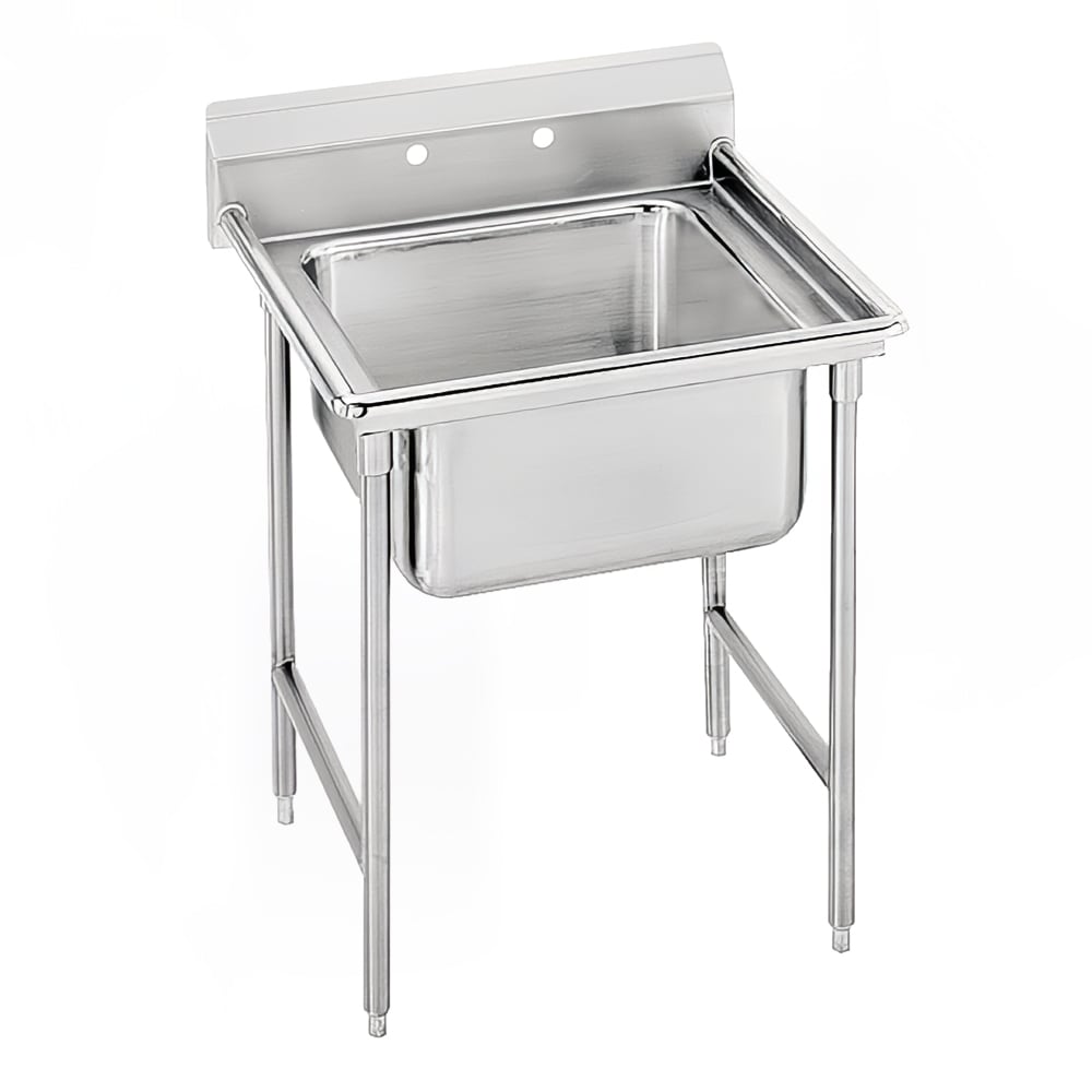 009-T9124X 25" 1 Compartment Sink w/ 16"L x 20"W Bowl, 12" Deep
