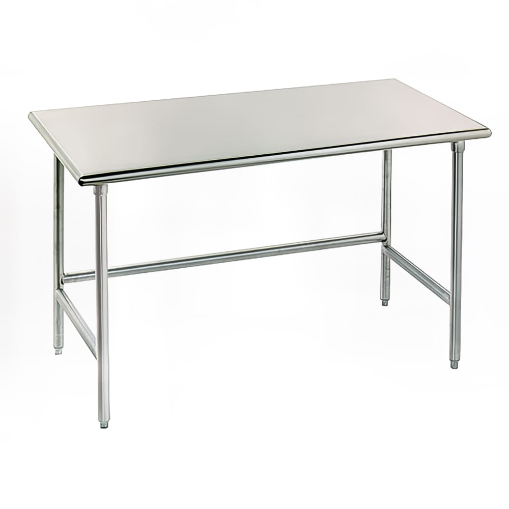 009-TAG3610 120" 16 ga Work Table w/ 430 Series Stainless Flat Top