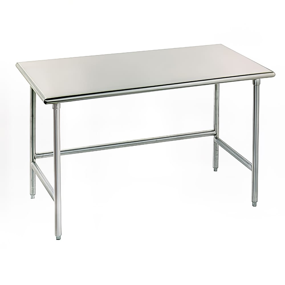 009-TGLG365 60" 14 ga Work Table w/ 304 Series Stainless Flat Top