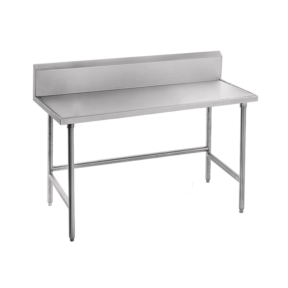 009-TKAG242 24" 16 ga Work Table w/ 430 Series Stainless Top, 5" Backsplash