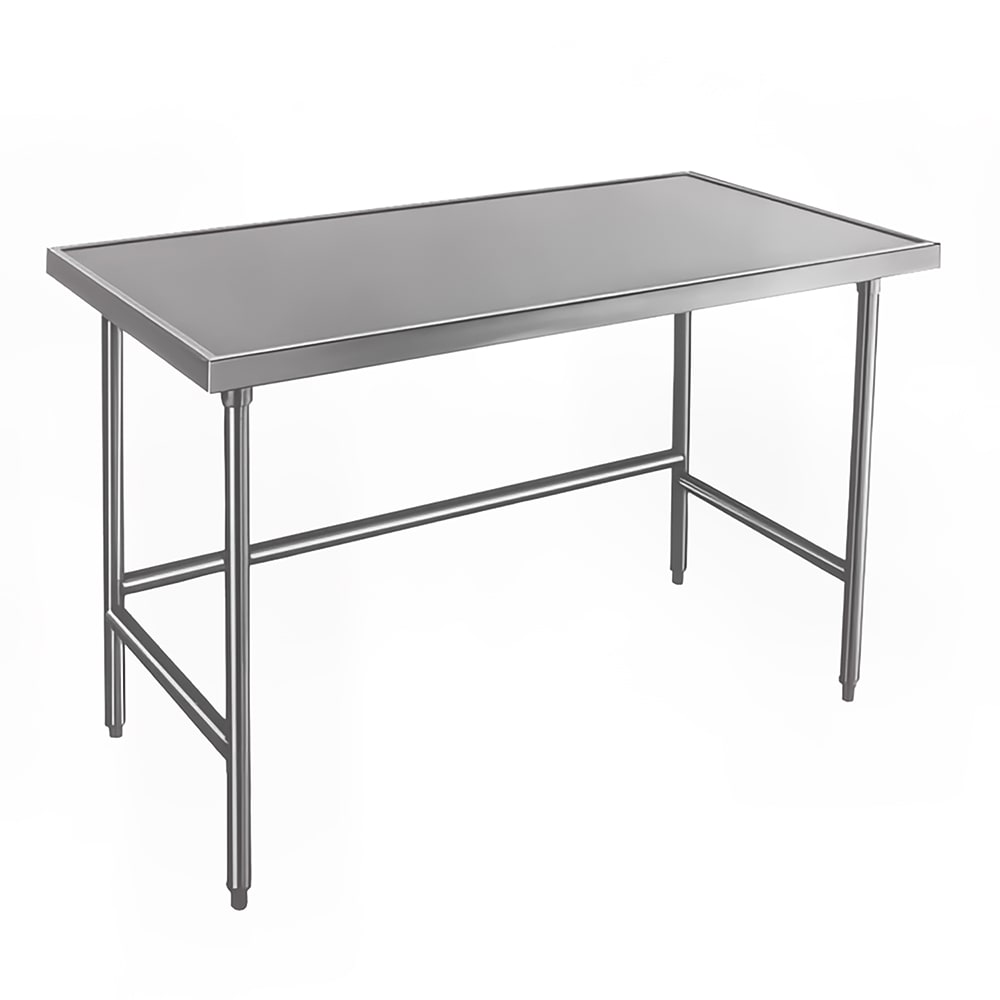 009-TVLG245 60" 14 ga Work Table w/ 304 Series Stainless Flat Top