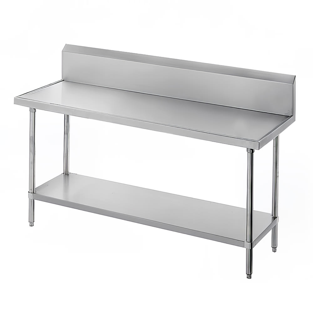 009-VKG3610 120" 14 ga Work Table w/ Undershelf & 304 Series Stainless Marine Top, 10&qu...