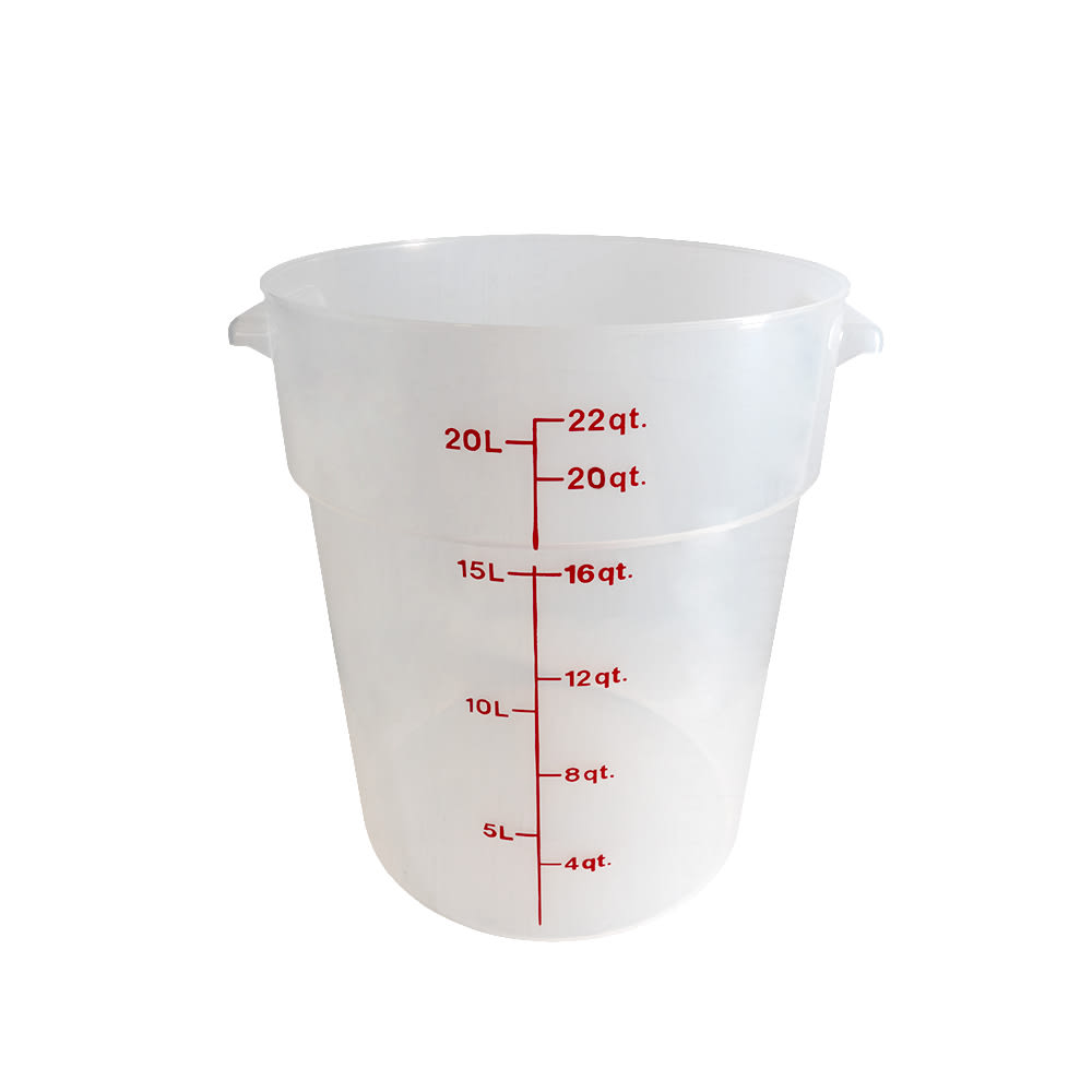 144-RFS22PP190 22 qt Round Storage Container - Translucent