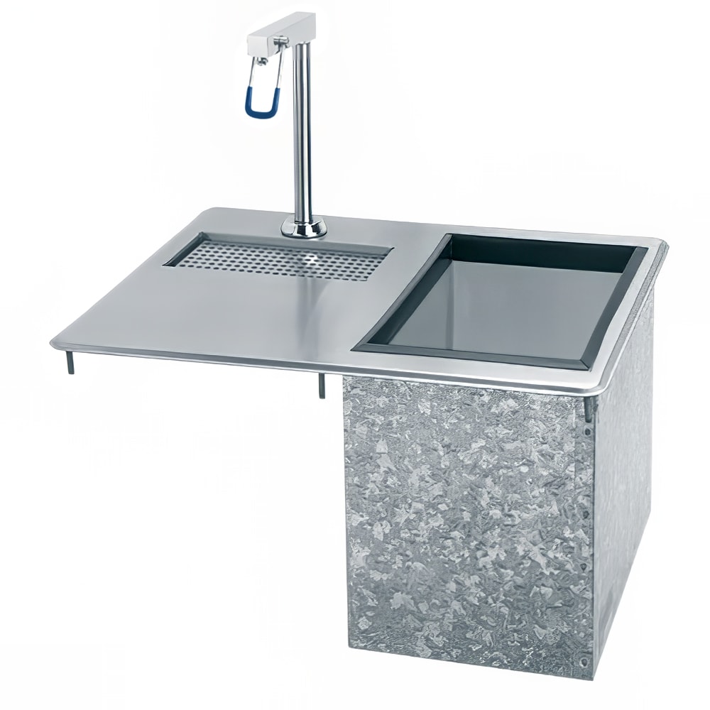161-D24WSIBL 21" x 18" Drop In Ice Bin w/ 23 lb Capacity - Stainless