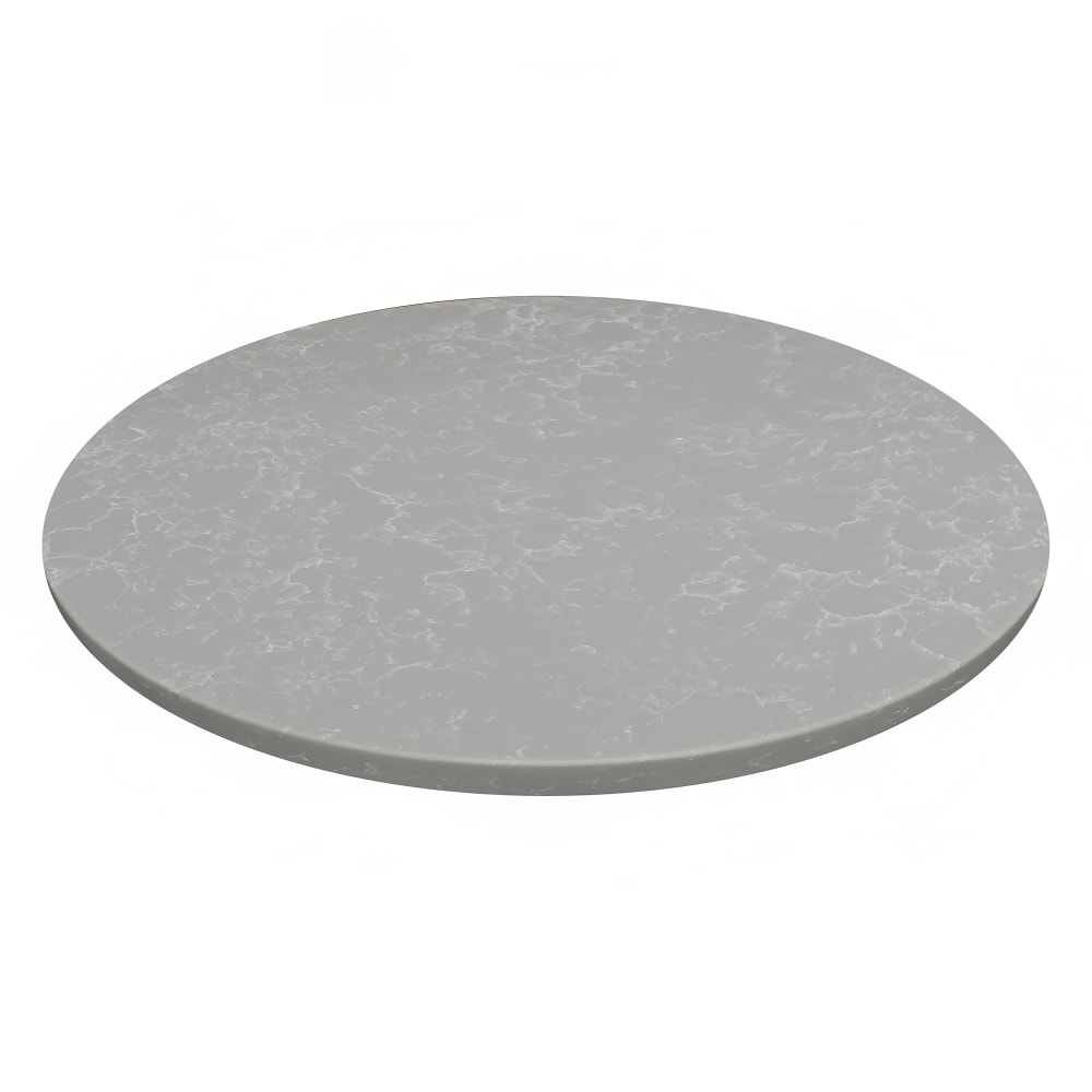 Art Marble Q41524RD 24" Round Quartz Table Top, Nebula Gray