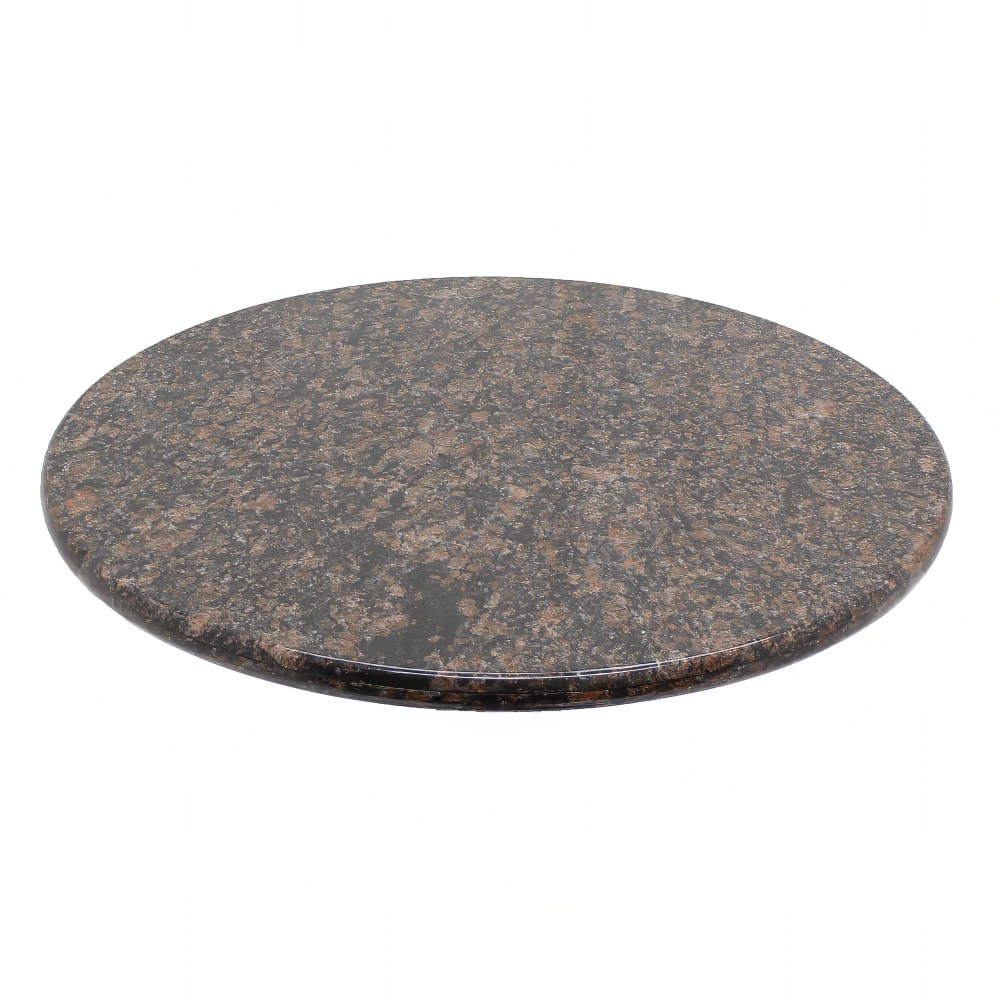 628-G21524RD 24" Round Granite Table Top, Tan Brown