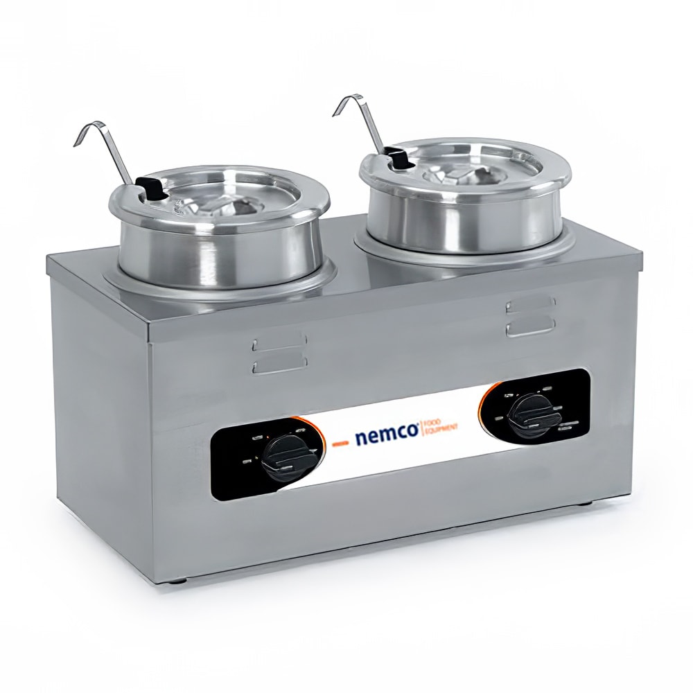 128-6120A (2) 4 qt Countertop Soup Warmer w/ Thermostatic Controls, 120v