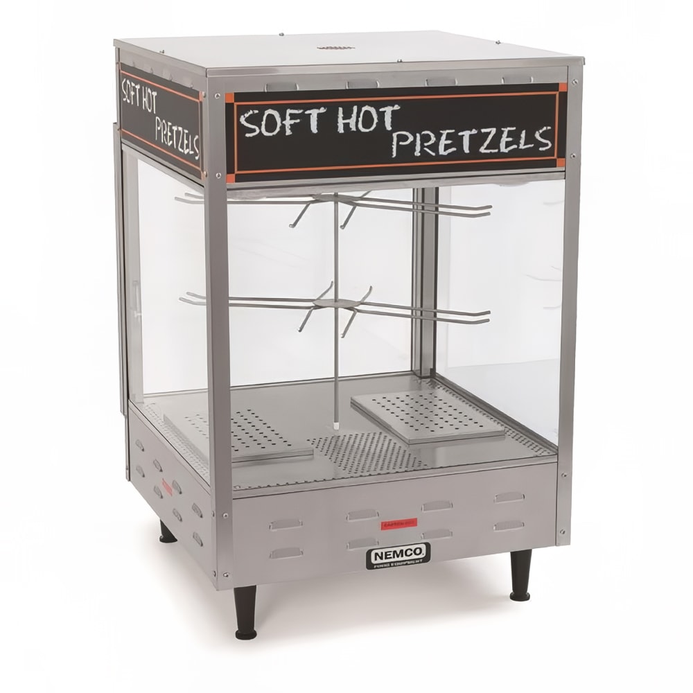 128-6453 Revolving Pretzel Merchandiser - Thermostat Control, Illuminated, 33 7/8 x 22 1/4"