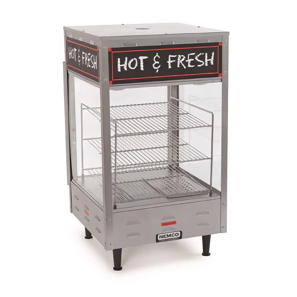 128-6454 18 1/2" Full Service Countertop Heated Display Case - (3) Shelves, 120v