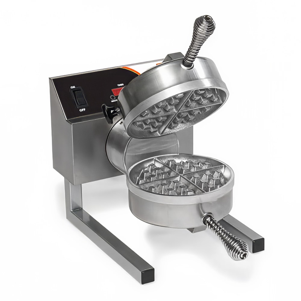 128-7020S240 Single Classic Belgian Waffle Maker w/ Removable Cast Aluminum Grids, 980W