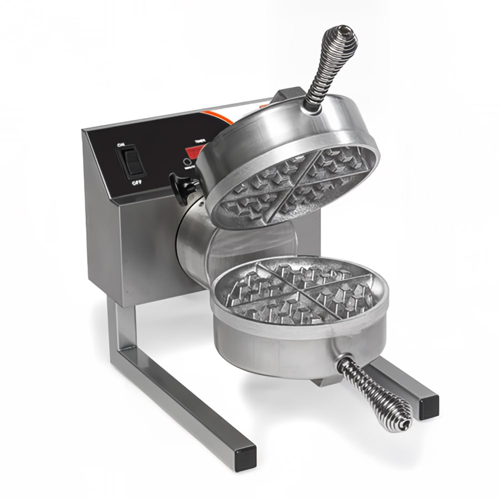 128-7020S208 Single Classic Belgian Waffle Maker w/ Removable Cast Aluminum Grids, 980W