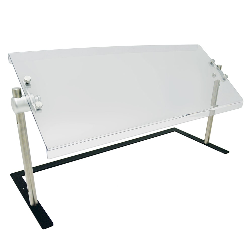 009-PFS72BX 72" Portable Sneeze Guard - Thermoplastic/Steel, Black