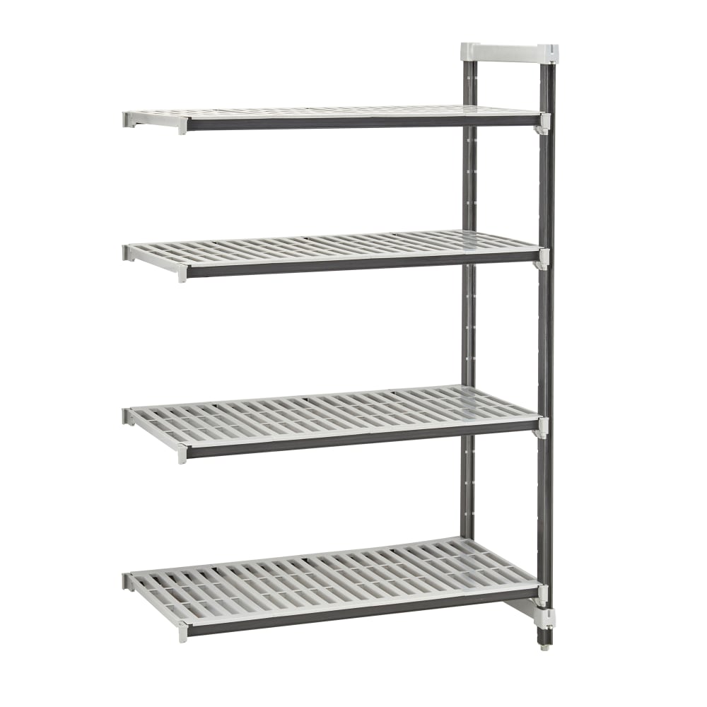 144-EXA183664V4480 36" NSF 4-Tier Heavy-Duty Plastic Shelving Unit - Camshelving® Elements X...