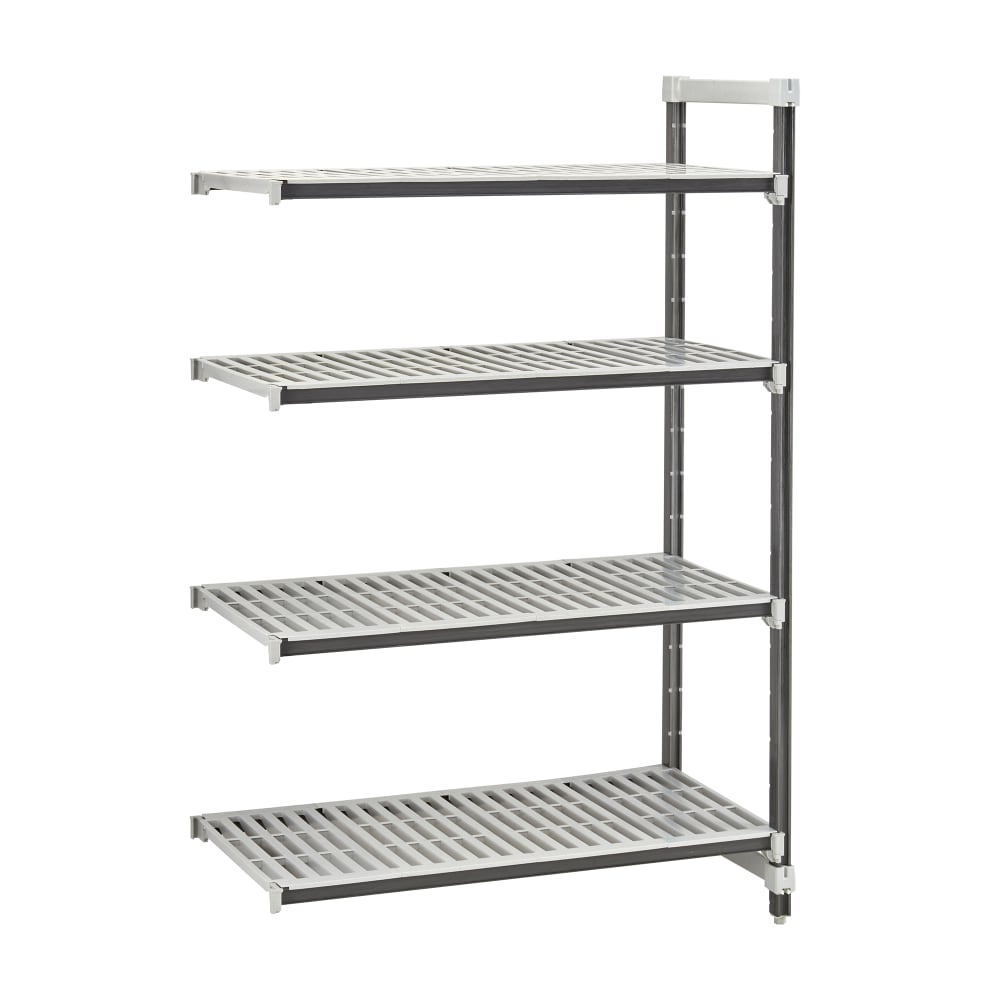 144-EXA184884V4480 48" NSF 4-Tier Heavy-Duty Plastic Shelving Unit - Camshelving® Elements X...