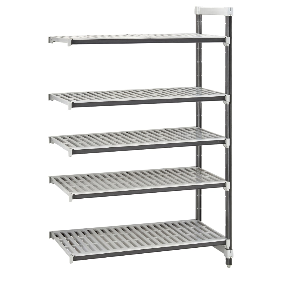 144-EXA186084V5480 60" NSF 5-Tier Heavy-Duty Plastic Shelving Unit - Camshelving® Elements X...