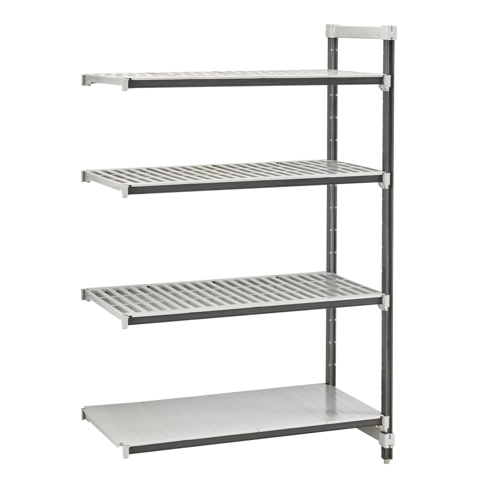144-EXA212464VS4480 24" NSF 4-Tier Heavy-Duty Plastic Shelving Unit - Camshelving® Elements...