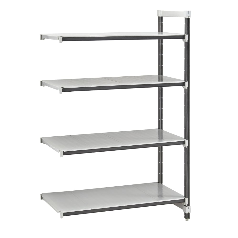 144-EXA184872S4480 48" NSF 4-Tier Heavy-Duty Plastic Shelving Unit - Camshelving® Elements X...